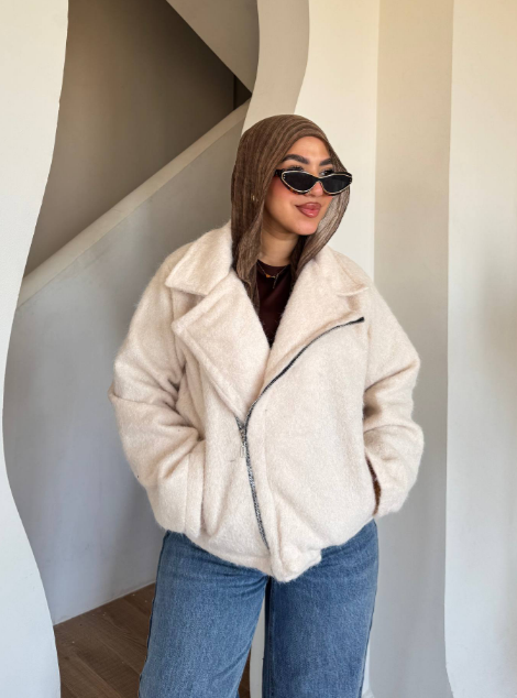 جاكيت جوخ مشعّر شتوي شيك