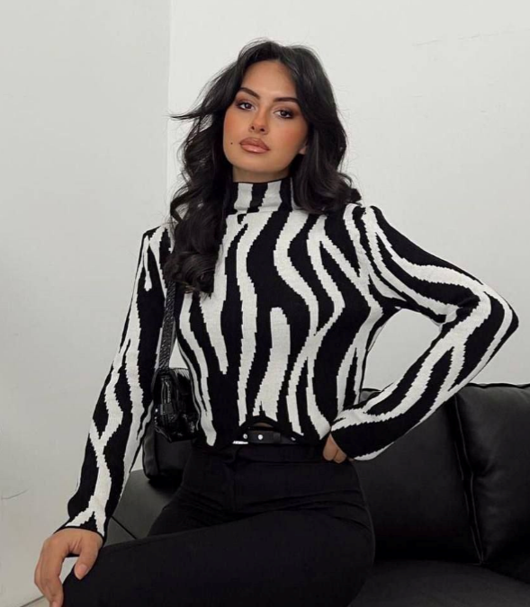 🤍🖤😍 بيزك مخطط ٣ ألوان