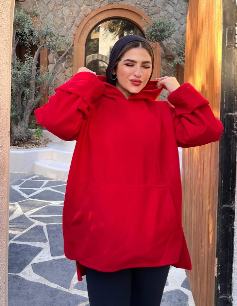 هودي جوخ ليكرا  مستورد- أوفر سايز –