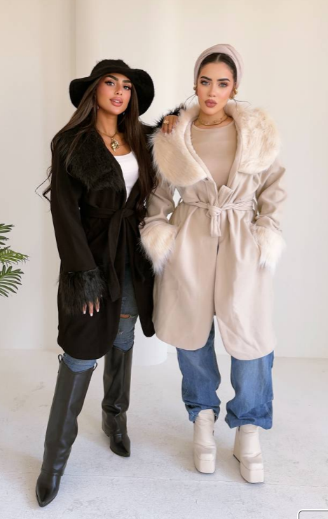 كوت تركي فرو فاخر كله تفاصيل 🫶🏻✨