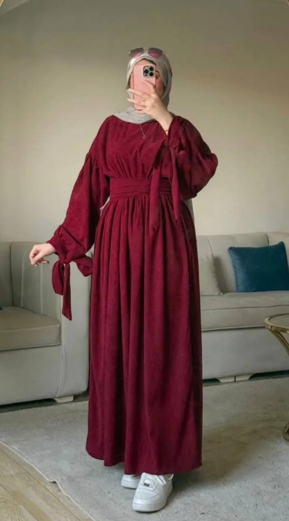 دريس قطيفة مضلع مقلم فاخر ✨🖤