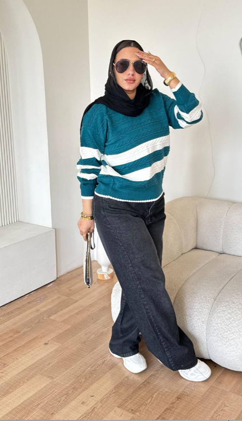 بلوفر المقلم التريندي