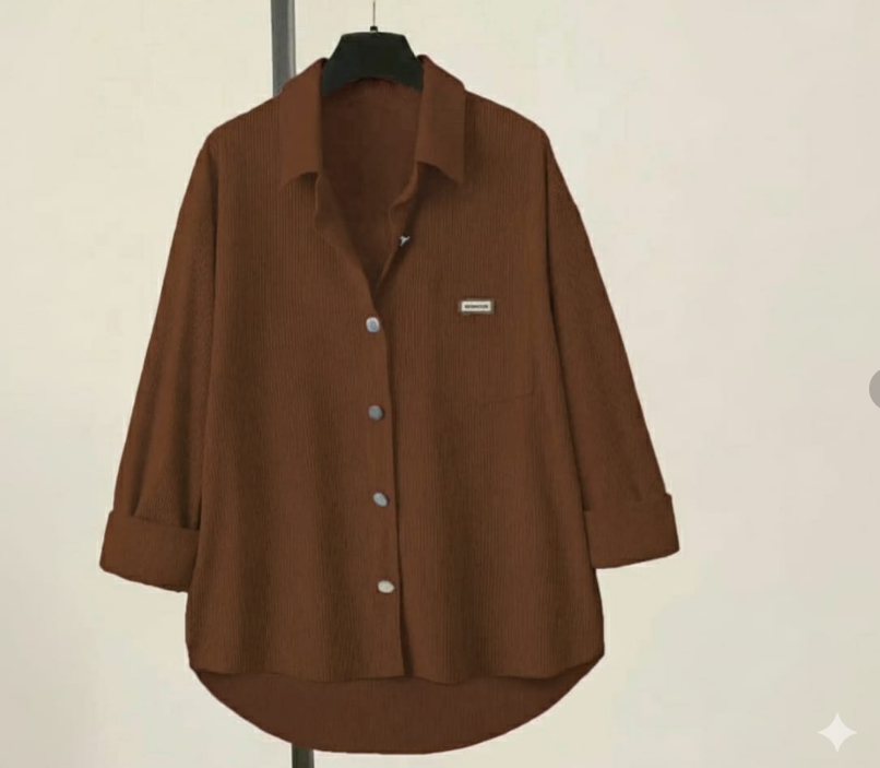 شميز بزراير دهبي وجيب واحد