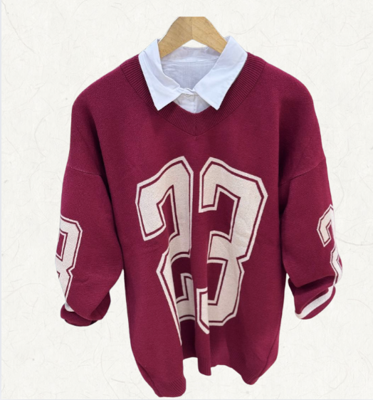 بلوفر V-Neck حفر - 23 "