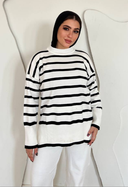 السوت المخطط _ over size