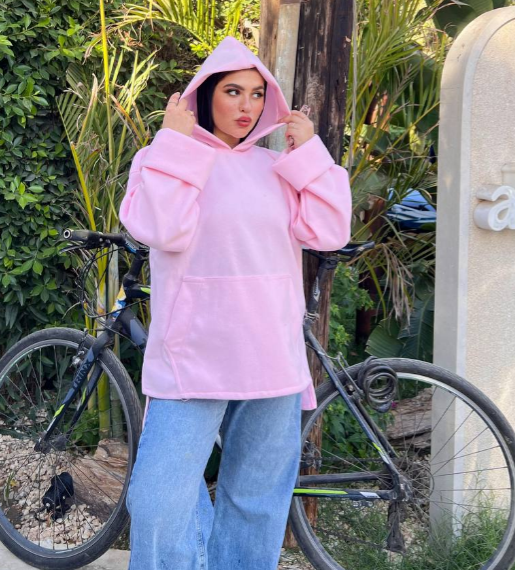 هودي جوخ ليكرا  مستورد- أوفر سايز –